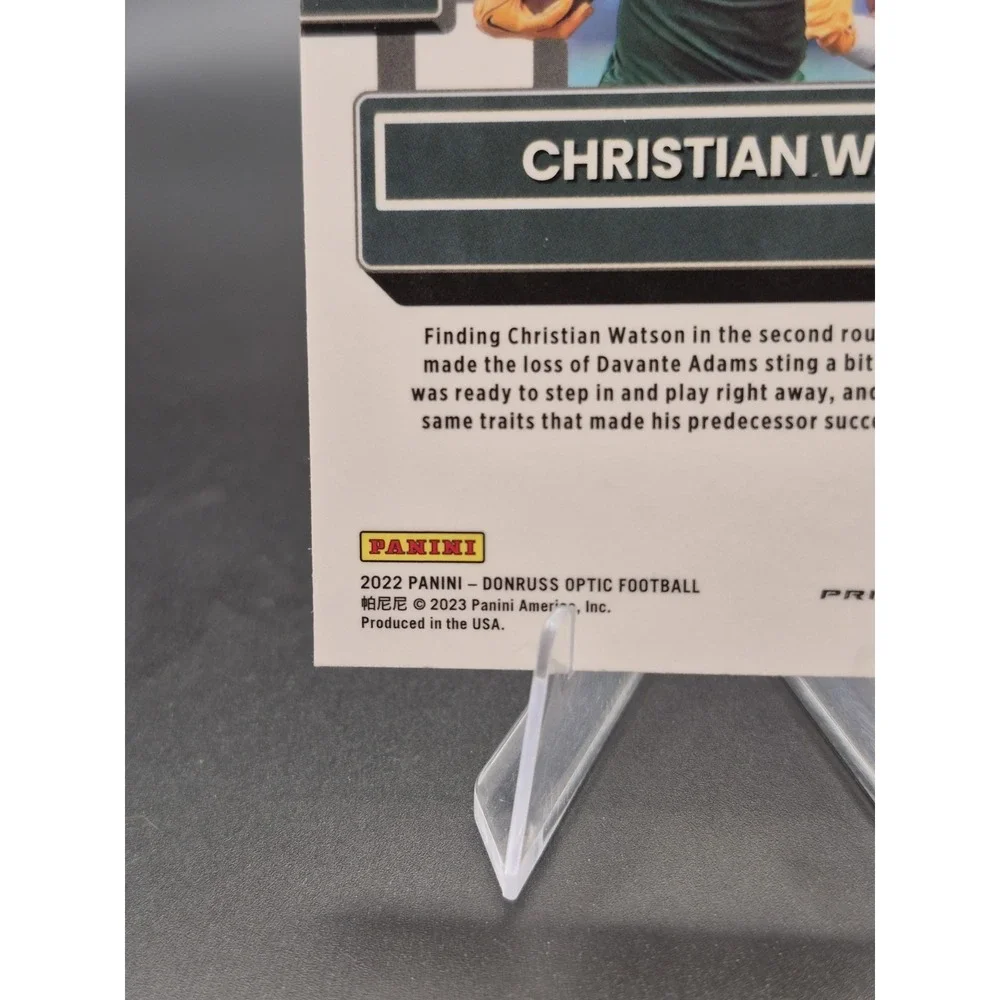 2022 Donruss Optic Christian Watson #219 Pink Prizm Rated Rookie (RC) Packers